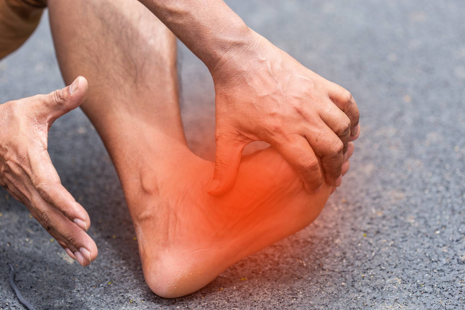 Home 9 symptom pain ankle of men.